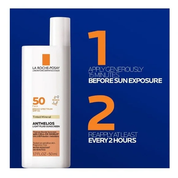 HP!✨La Roche-Posay Anthelios Mineral Tinted Ultra Light Face Sunscreen SPF 50 - Picture 11 of 11